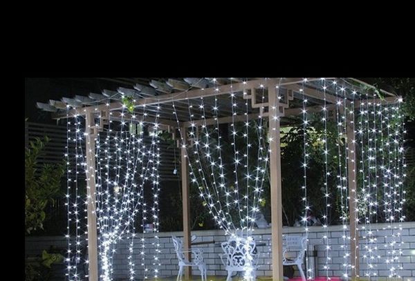 3m *2ml Christmas Tree Lights Flashing Led Holiday String Wedding Stage Curtain Curtain Waterproof Decorative Light Strings Ac110v-250v