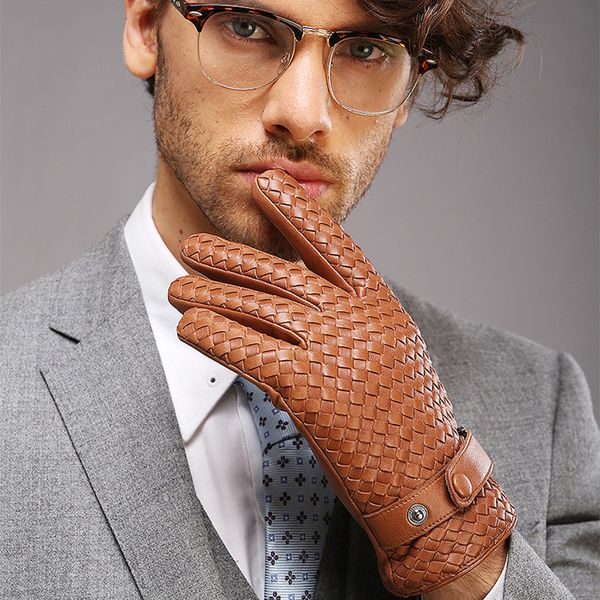 wholesale- 2017 new high-end weave men genuine leather gloves fashion solid wrist sheepskin glove man winter warmth driving m025nn, Blue;gray
wholesale- 2017 new high-end weave men genuine leather gloves fashion solid wrist sheepskin glove man winter warmth driving m025nn, Blue;gray