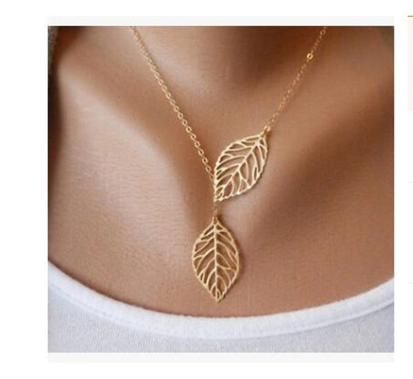 12pcs/lot ladie's women's girl's new arrival gold silver color doulbe metal leaf leaves short necklace clavicle chain pendant
12pcs/lot ladie's women's girl's new arrival gold silver color doulbe metal leaf leaves short necklace clavicle chain pendant