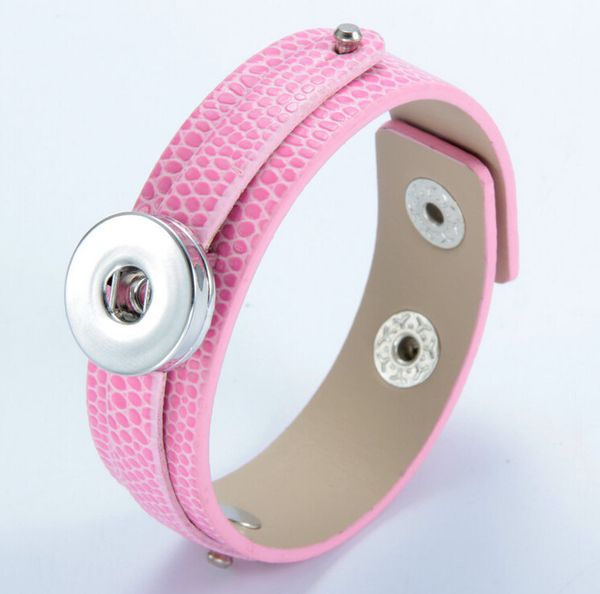 pink diy 18mm noosa button snap button bracelet bangles copper +alloy +pu leather bracelet adustable bracelet 1 button jewlery accessories, Black
pink diy 18mm noosa button snap button bracelet bangles copper +alloy +pu leather bracelet adustable bracelet 1 button jewlery accessories, Black