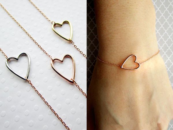 30pcs- b032 gold silver tiny line hollow out open heart bracelets simple wire wrapped love heart bracelets for lovers couples, Golden;silver
30pcs- b032 gold silver tiny line hollow out open heart bracelets simple wire wrapped love heart bracelets for lovers couples, Golden;silver