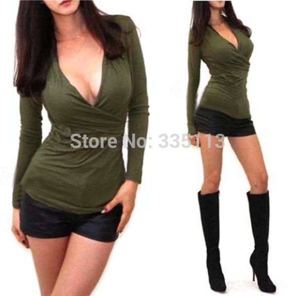 new design 2015 women fashion clothes v-neck low cut wrap cross long sleeve shirts blouse plus size s-xl, White
new design 2015 women fashion clothes v-neck low cut wrap cross long sleeve shirts blouse plus size s-xl, White