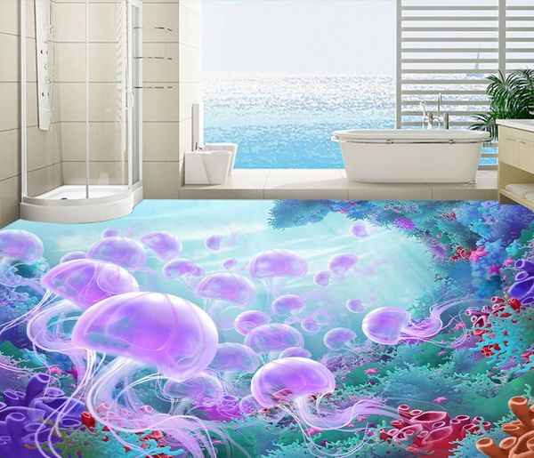 hd sea world jellyfish 3d floor painting download waterproof pvc wallpaper 
hd sea world jellyfish 3d floor painting download waterproof pvc wallpaper