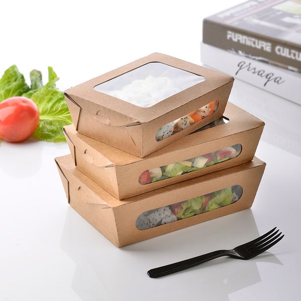 3 size Kraft Paper Salad Box Disposable Water Proof Takeaway Lunch Fruit Box Camping Supplies Dinnerware SK724
3 size Kraft Paper Salad Box Disposable Water Proof Takeaway Lunch Fruit Box Camping Supplies Dinnerware SK724