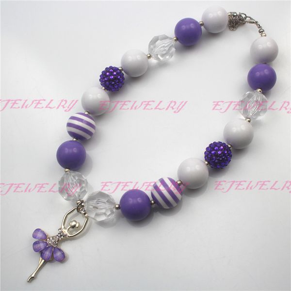 new style, purple ballet girl wholesale girls bubblegum chunky necklace statement necklaces cb497, Silver
new style, purple ballet girl wholesale girls bubblegum chunky necklace statement necklaces cb497, Silver