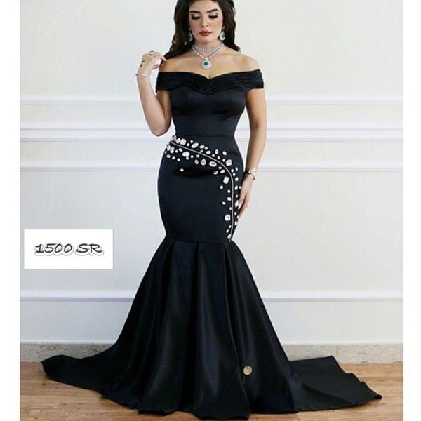 off the shoulder satin navy blue evening celebrity dresses backless mermaid bridal party prom gowns arabic 2021 custom made cheap, Black;red 
off the shoulder satin navy blue evening celebrity dresses backless mermaid bridal party prom gowns arabic 2021 custom made cheap, Black;red