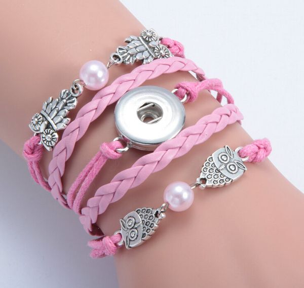 2016 fashion owl pearl noosa button bracelet alloy pu leater woven handmade snap button bracelet diy jelwery for 18mm, Golden;silver
2016 fashion owl pearl noosa button bracelet alloy pu leater woven handmade snap button bracelet diy jelwery for 18mm, Golden;silver