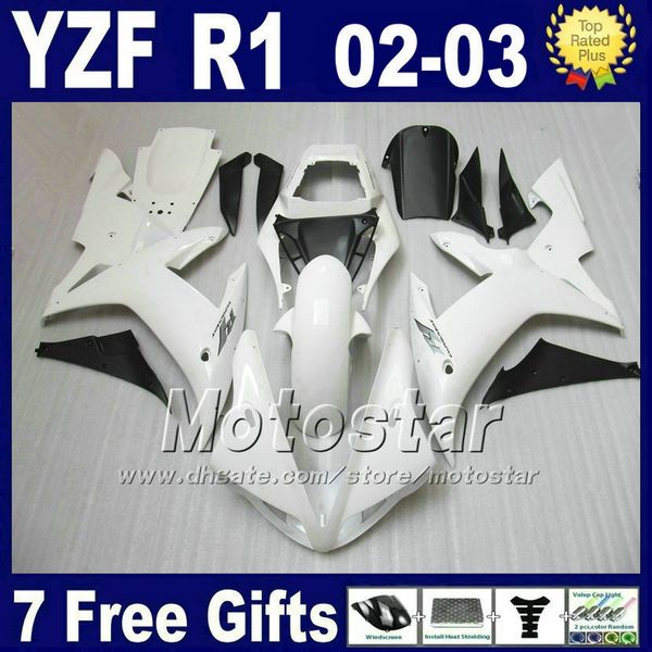 white injection mold fairings for yamaha r1 2002 2003 body kits yzf1000 02 03 yzf r1 fairing kit set 4h6a bodywork+7 gifts
white injection mold fairings for yamaha r1 2002 2003 body kits yzf1000 02 03 yzf r1 fairing kit set 4h6a bodywork+7 gifts