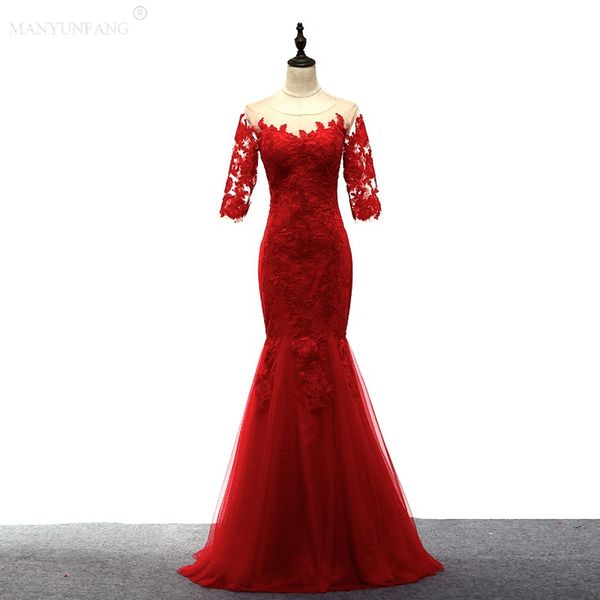 scoop sheer neck lace satin evening dress long red 2020 floor length bridesmaid dress lace up half sleeves buttons evening dresses, Black;red
scoop sheer neck lace satin evening dress long red 2020 floor length bridesmaid dress lace up half sleeves buttons evening dresses, Black;red