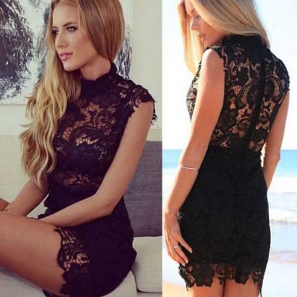 mini cocktail dresses 2019 high neck cap sleeve lace sheath short party gowns zipper back simple design custom made c62, Black
mini cocktail dresses 2019 high neck cap sleeve lace sheath short party gowns zipper back simple design custom made c62, Black