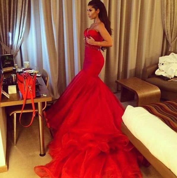 2017 kim kardashian celebrity gowns red long mermaid evening dresses romantic sweetheart tiered layers skirt pageant dresses bo7481, Black;red
2017 kim kardashian celebrity gowns red long mermaid evening dresses romantic sweetheart tiered layers skirt pageant dresses bo7481, Black;red