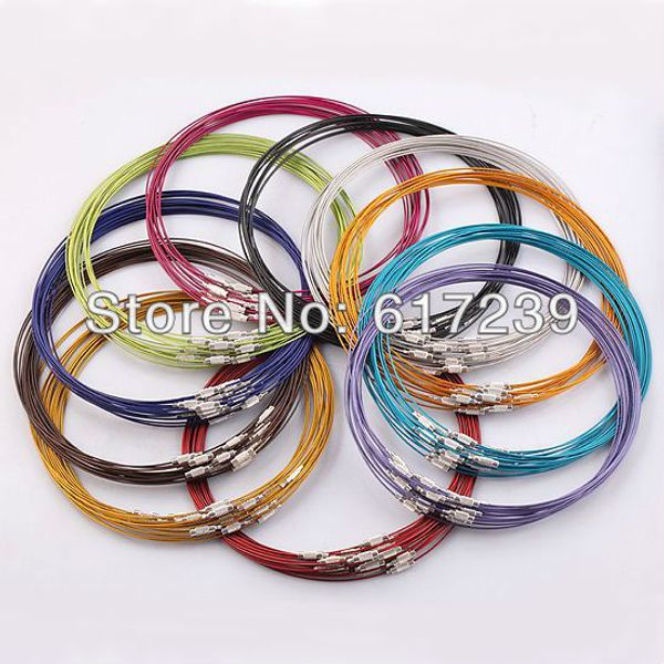 wholesale-100pcs/lot 18 inch mixed color magnetic screw stainless wire cable 1mm steel chain cord necklace screw clasp,jewelry findings, White;red
wholesale-100pcs/lot 18 inch mixed color magnetic screw stainless wire cable 1mm steel chain cord necklace screw clasp,jewelry findings, White;red