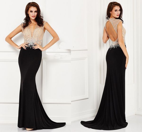 Gorgeous Angela And Alison Formal Evening Dresses Deep V-Neck Backless Heavy Beaded Handmade Mermaid Black Long Evening Party Prom Dresses
Gorgeous Angela And Alison Formal Evening Dresses Deep V-Neck Backless Heavy Beaded Handmade Mermaid Black Long Evening Party Prom Dresses