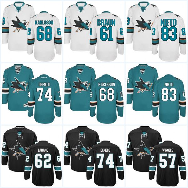 San Jose Sharks 57 Tommy Wingels 61 Justin Braun 62 Kevin Labanc 68 Melker Karlsson 74 Dylan Demelo 83 Matt Nieto Hockey Jerseys
San Jose Sharks 57 Tommy Wingels 61 Justin Braun 62 Kevin Labanc 68 Melker Karlsson 74 Dylan Demelo 83 Matt Nieto Hockey Jerseys