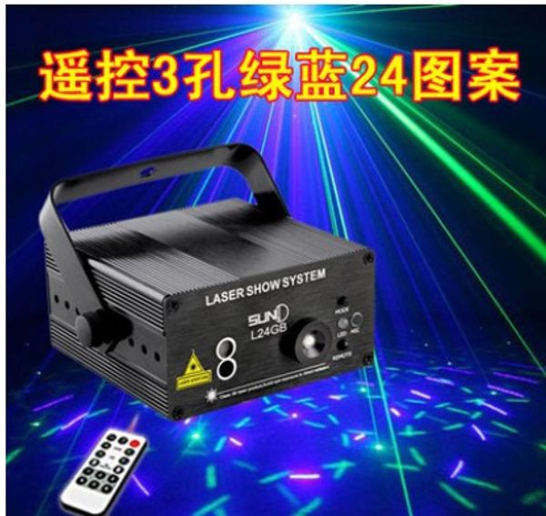 new blue-green remote control sony 3-hole pattern 24 bar ktv laser light voice-activated laser stage lights flash
new blue-green remote control sony 3-hole pattern 24 bar ktv laser light voice-activated laser stage lights flash