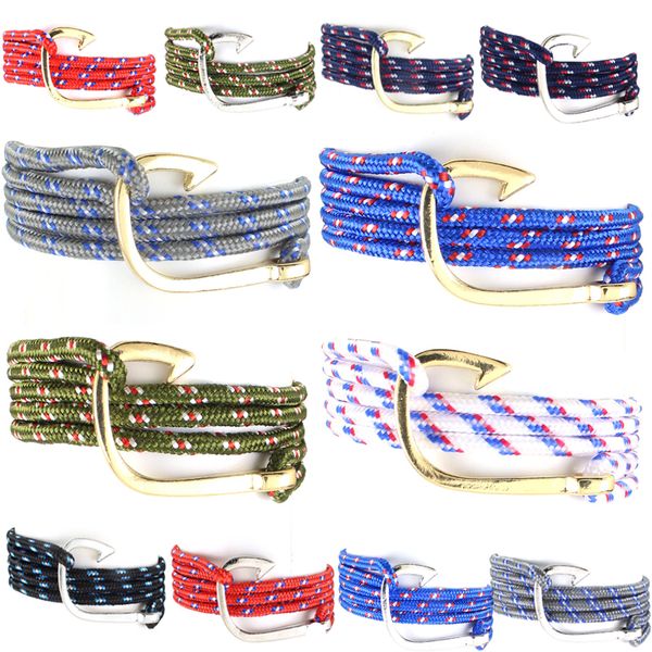 fashion diy men's women's silver fish hook rope wrap bracelet gold plated fashion bracelets on colorful nylon ropes d77s, Golden;silver
fashion diy men's women's silver fish hook rope wrap bracelet gold plated fashion bracelets on colorful nylon ropes d77s, Golden;silver