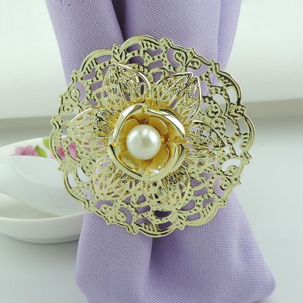 2016 new gold metal lotus flower napkin rings white pearls napkin rings holder for l wedding banquet table decoration accessories
2016 new gold metal lotus flower napkin rings white pearls napkin rings holder for l wedding banquet table decoration accessories