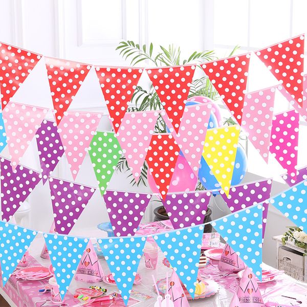 Fashion Polka Dot Color Flags Scroll Birthday Party Beautiful Hanging Flags Garland Decoration Christmas Party Favors Promotion 50pcs SD454
Fashion Polka Dot Color Flags Scroll Birthday Party Beautiful Hanging Flags Garland Decoration Christmas Party Favors Promotion 50pcs SD454