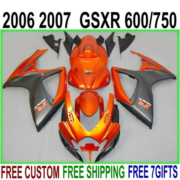 7 gifts motorcycle fairings set for suzuki gsxr600 gsxr750 2006 2007 k6 gsxr600/750 06 07 matte black orange fairing kit kd2
7 gifts motorcycle fairings set for suzuki gsxr600 gsxr750 2006 2007 k6 gsxr600/750 06 07 matte black orange fairing kit kd2