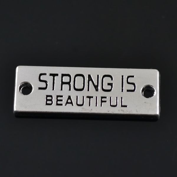new fashion easy to diy 30pcs strong is beautiful words tag charm jewelry making fit for necklace or bracelet, Bronze;silver
new fashion easy to diy 30pcs strong is beautiful words tag charm jewelry making fit for necklace or bracelet, Bronze;silver