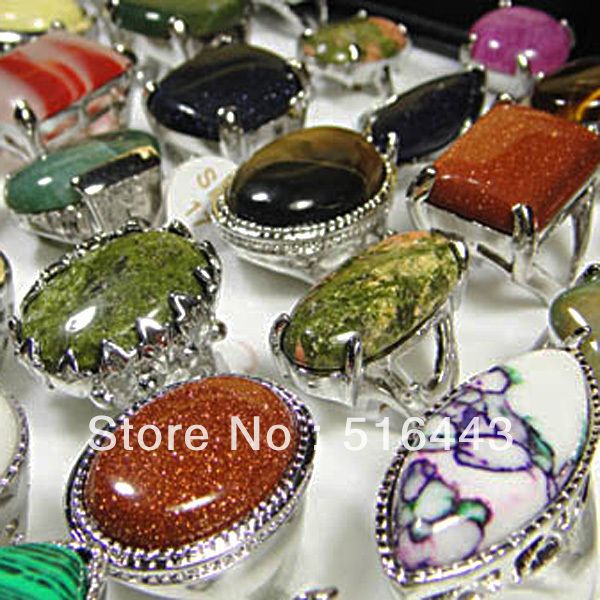 big promotions 20pcs big natural stones fashion silver plated womens mens rings wholesale jewelry lots a-032, Golden;silver
big promotions 20pcs big natural stones fashion silver plated womens mens rings wholesale jewelry lots a-032, Golden;silver