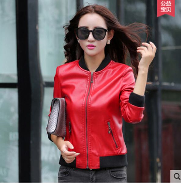 wholesale- 2017 spring and autumn small leather clothing women leather jacket coat female short design print short jacket slim outerwear, Black;brown
wholesale- 2017 spring and autumn small leather clothing women leather jacket coat female short design print short jacket slim outerwear, Black;brown