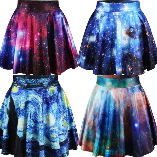 new 2015 summer women pleated skirts starry night skirt saia s m l xl plus size, Black
new 2015 summer women pleated skirts starry night skirt saia s m l xl plus size, Black