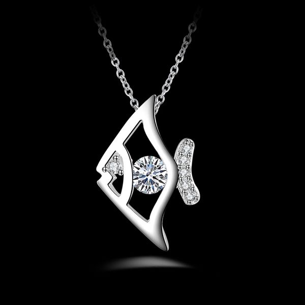 fashion 925 silver fish with diamond jewelry 925 silver necklace valentine's day holiday gifts 1624
fashion 925 silver fish with diamond jewelry 925 silver necklace valentine's day holiday gifts 1624