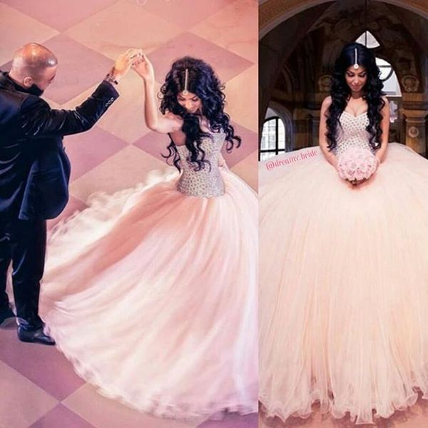 custom made crystal bead sequins sweetheart ball gown wedding dresses long vintage bridal gowns exquisite vestidos de novia bridal gowns, White
custom made crystal bead sequins sweetheart ball gown wedding dresses long vintage bridal gowns exquisite vestidos de novia bridal gowns, White