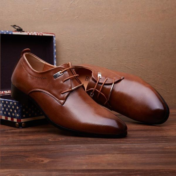 pu leather shoes male lace-up pointed toe waterproof fashion summer dress shoes breathable wedding business men shoes, Black
pu leather shoes male lace-up pointed toe waterproof fashion summer dress shoes breathable wedding business men shoes, Black