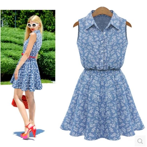 vintage summer dresses sleeveless lapel neck women blue mini dress ladies ol pleated skirts vestidos casual club party dress b76, Black;gray
vintage summer dresses sleeveless lapel neck women blue mini dress ladies ol pleated skirts vestidos casual club party dress b76, Black;gray