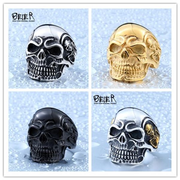 new hip hop punk fashion sekeleton ring stainless steel rings for man big tripple skull ring punk biker jewelry 7#-13#size, Golden;silver
new hip hop punk fashion sekeleton ring stainless steel rings for man big tripple skull ring punk biker jewelry 7#-13#size, Golden;silver