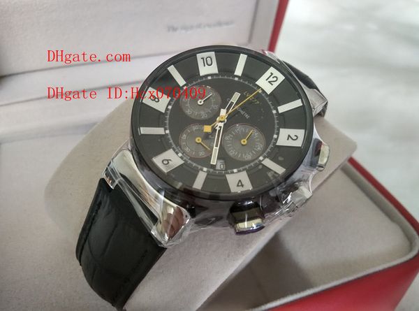 Aaa men wri twatch luxury tambour in black lv277 chronograph leather trap watch wri t men watch