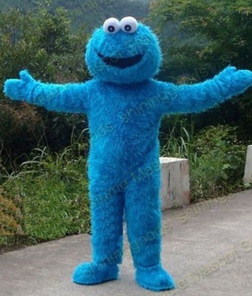 

wholesale-fast sesame street blue cookie monster mascot costume elmo mascot character costume fancy dress, Red;yellow