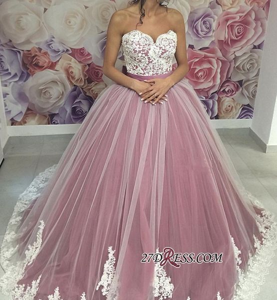 vestidos festa dusty pink ball gown prom dresses white lace sweetheart tulle gorgeous formal pageant party gowns, Black
vestidos festa dusty pink ball gown prom dresses white lace sweetheart tulle gorgeous formal pageant party gowns, Black