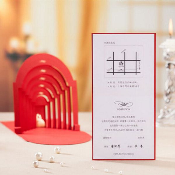 wholesale- (10 pieces/lot) church design red wedding invitation cards with inner sheet and envelope ing
wholesale- (10 pieces/lot) church design red wedding invitation cards with inner sheet and envelope ing