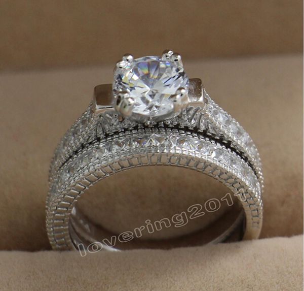 size 5/6/7/8/9/10 antique jewelry round cut z 14kt white gold filled gf simulated diamond wedding ring set gift, Golden;silver
size 5/6/7/8/9/10 antique jewelry round cut z 14kt white gold filled gf simulated diamond wedding ring set gift, Golden;silver