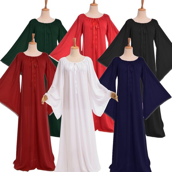 средневековая женщины платье vintage ruffled вырез flare рукавом платье готическая зашнуровать платье chemise одежды nightgown homewear, Black;gray
средневековая женщины платье vintage ruffled вырез flare рукавом платье готическая зашнуровать платье chemise одежды nightgown homewear, Black;gray