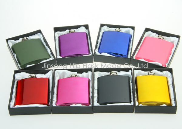 color coated 6oz stainless steel hip flask in black gift box packing , white silk lined,personalized logo free
color coated 6oz stainless steel hip flask in black gift box packing , white silk lined,personalized logo free