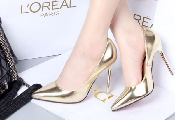 european fashion silver high heels with a fine tip leather wedding shoes women's shoes asakuchi, Black
european fashion silver high heels with a fine tip leather wedding shoes women's shoes asakuchi, Black