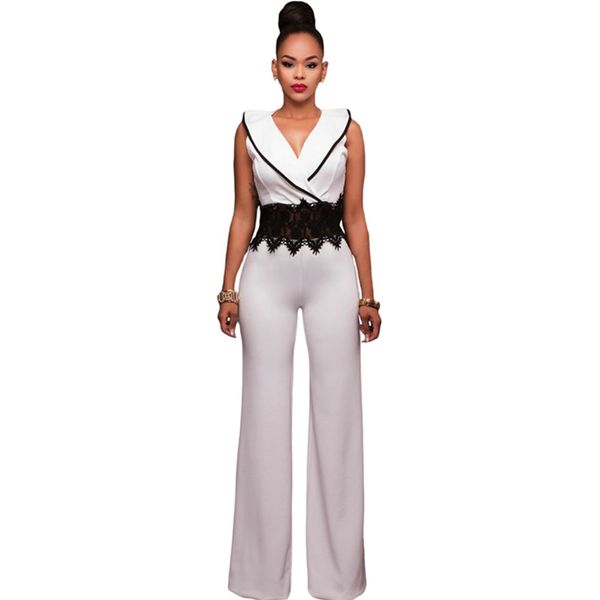 women's jumpsuits & rompers wholesale- 2021 wide leg jumpsuit overalls long trousers outfits fashion women black contrast lace waist in, Black;white
women's jumpsuits & rompers wholesale- 2021 wide leg jumpsuit overalls long trousers outfits fashion women black contrast lace waist in, Black;white