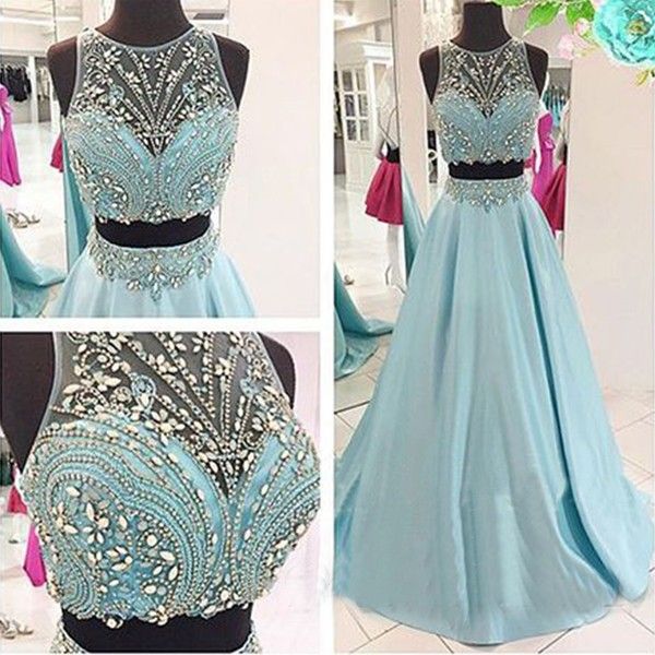 rhinestone two pieces prom dresses long 2017 new crystal beaded a line satin evening dresses formal evening gowns vestidos de robe 2016, Black
rhinestone two pieces prom dresses long 2017 new crystal beaded a line satin evening dresses formal evening gowns vestidos de robe 2016, Black