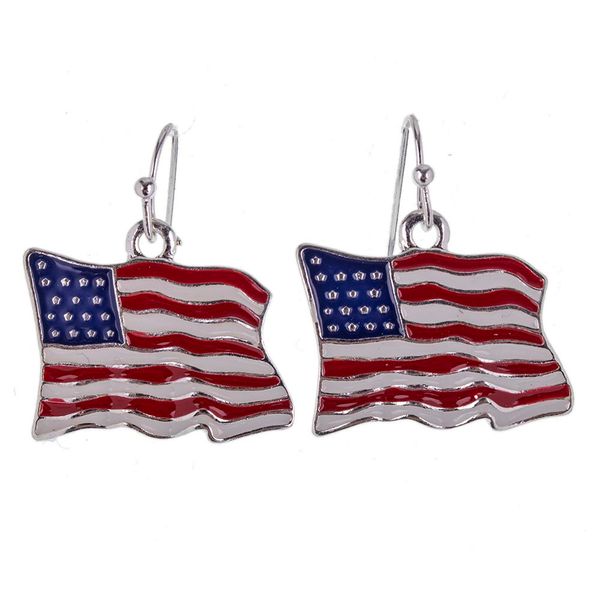 

fashion ms1504440 fashion jewelry necklace earrings for women jewelry silver plated antique unique usa flag design