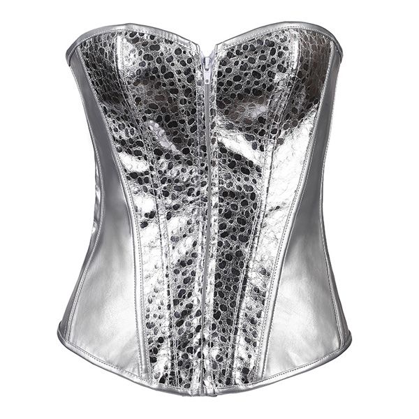 leather outerwear women's underwear silver corset rubber boned waist cincher slim bustier lingerie girdles women clothing 0856, Black;white
leather outerwear women's underwear silver corset rubber boned waist cincher slim bustier lingerie girdles women clothing 0856, Black;white