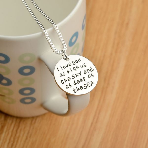 new arrival statement silver necklace i love you pendent necklace ing 
new arrival statement silver necklace i love you pendent necklace ing