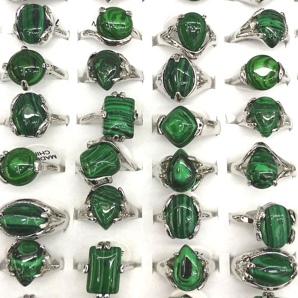 wholesale 50pcs malachite rings mixed size for women natural stone rings for promotion, Golden;silver
wholesale 50pcs malachite rings mixed size for women natural stone rings for promotion, Golden;silver