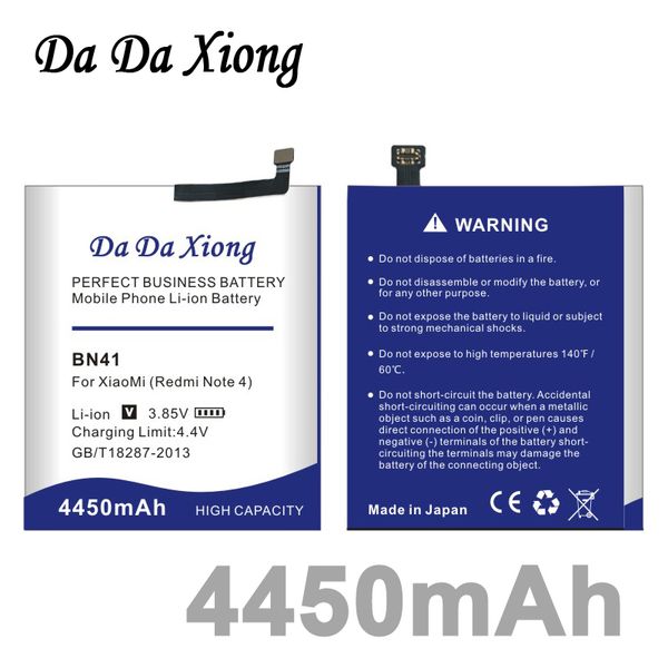 Да-да Сюн 4450mAh BN41 аккумулятор для Xiaomi Редми hongmi примечание 4 примечание 4
Да-да Сюн 4450mAh BN41 аккумулятор для Xiaomi Редми hongmi примечание 4 примечание 4