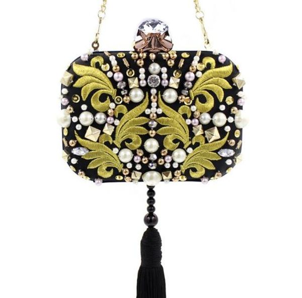 luxury fashion clutch evening bags black for women handmade diamond dinner bags embroidery beaded women shoulder chain bag
luxury fashion clutch evening bags black for women handmade diamond dinner bags embroidery beaded women shoulder chain bag