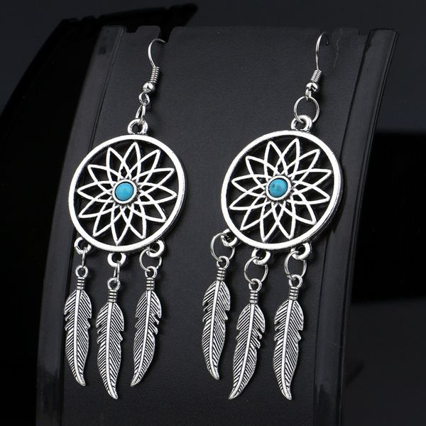 new fashion bohemian jewelry vintage silver plated dream catcher leaf shaped tassel drop dangle earring gift
new fashion bohemian jewelry vintage silver plated dream catcher leaf shaped tassel drop dangle earring gift