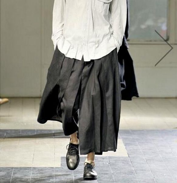 men and women fashion version of cultivate one's morality personality big yards across nine points easy skirts pants legs/custom, Black
men and women fashion version of cultivate one's morality personality big yards across nine points easy skirts pants legs/custom, Black